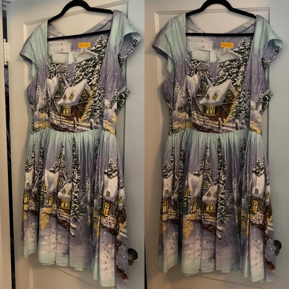 Bernie Dexter Veronique Dress in Winter Wonderland - Picture 3 of 3